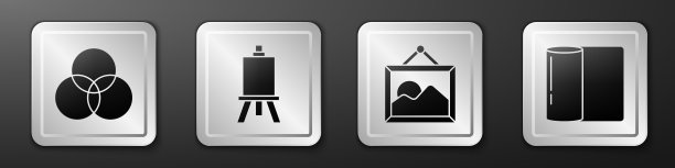 设置RGB和cmyk颜色混合画架或绘画图片下载