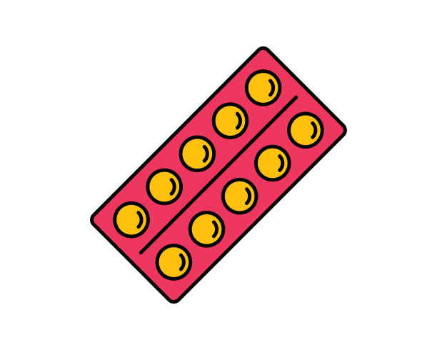 吸塑药包装线图标。用于移动概念和网页设计的线性风格标识。药物药丸轮廓矢量图标。象征,标志说明。像素完美矢量图形图片下载