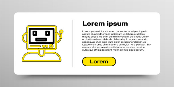 线机器人图标隔离在白色背景上。色彩斑斓的轮廓的概念。向量图片下载