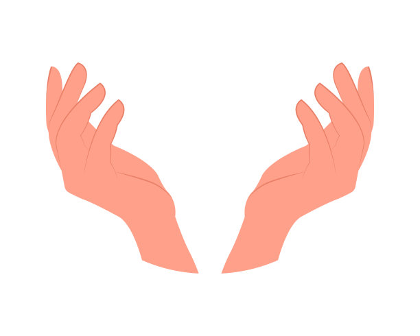 手出现。矢量插图孤立在白色背景。图标设计图片下载
