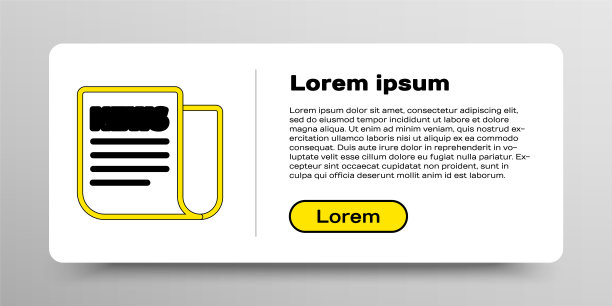 线新闻图标孤立在白色背景。报纸的迹象。大众媒体的象征。色彩斑斓的轮廓的概念。向量图片下载