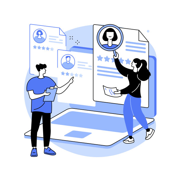 招聘中介抽象概念矢量说明。图片下载