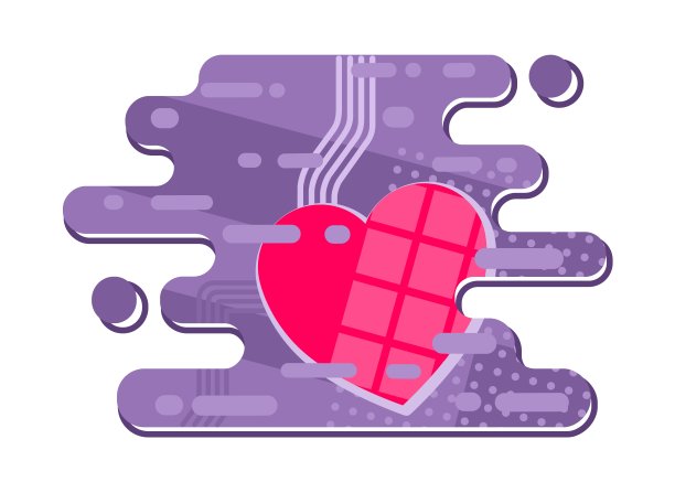 心形的抽象几何形式图片下载