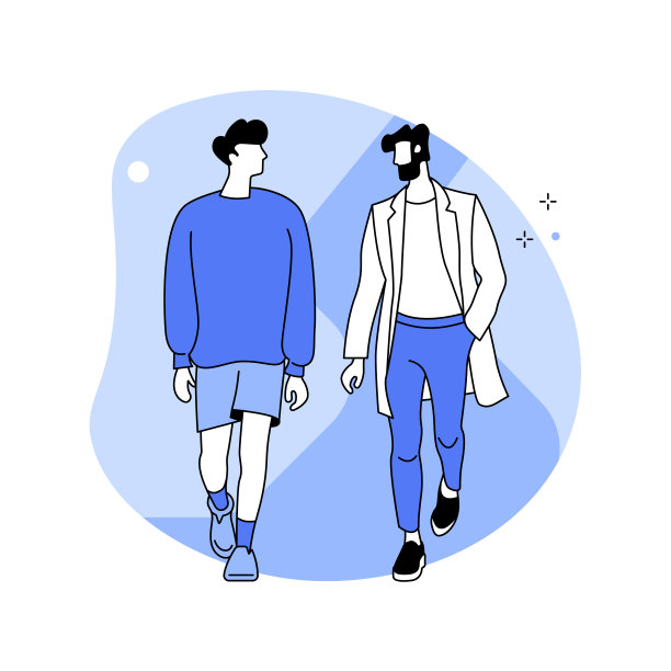 男士风格和时尚抽象概念矢量插图。图片下载