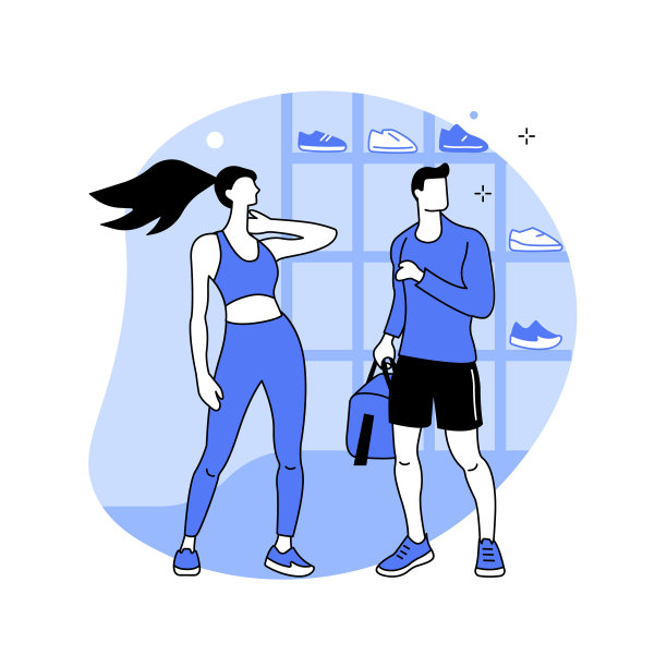 健身时尚抽象概念矢量插图。图片下载