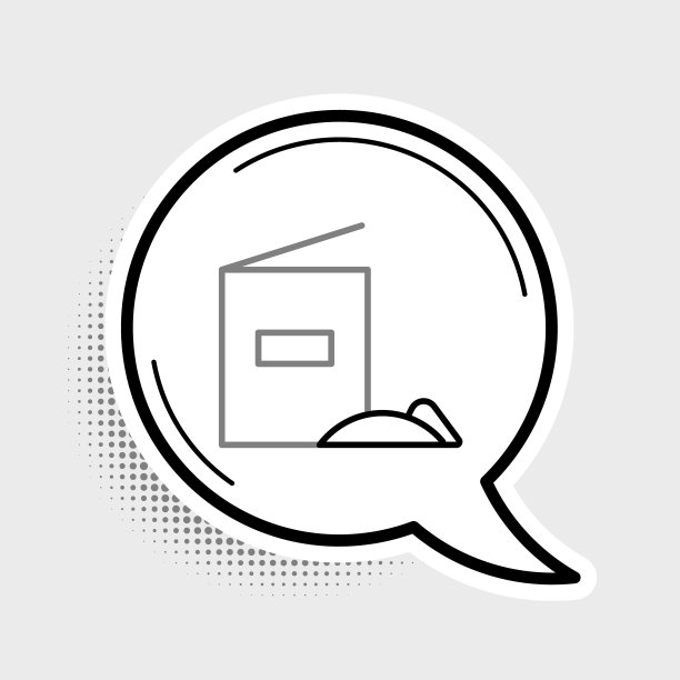 线面粉包图标孤立在灰色背景。色彩斑斓的轮廓的概念。向量图片下载