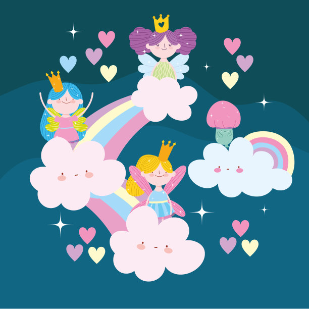 精灵可爱的彩虹图片下载