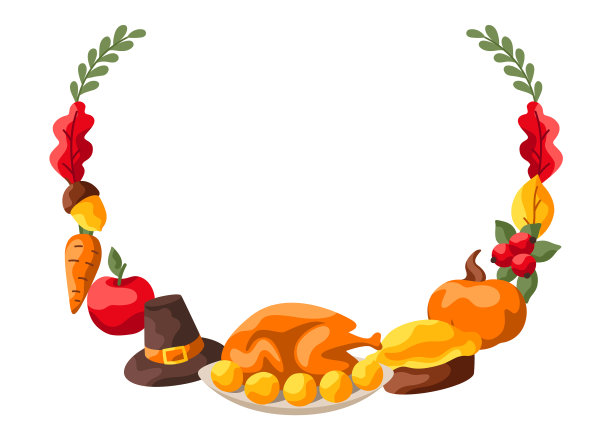 感恩节快乐框架素材图片