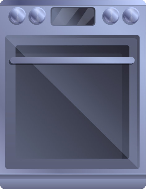 数字con烤箱图标卡通风格图片下载