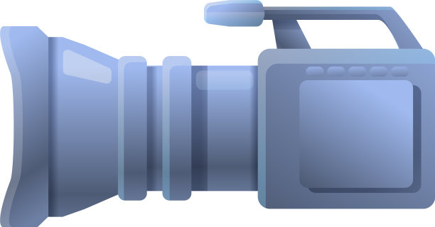 卡通风格的摄像机图标图片下载