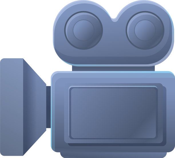 详细的摄像机图标卡通风格图片下载