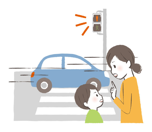 交通灯的插图与粗刷图片下载