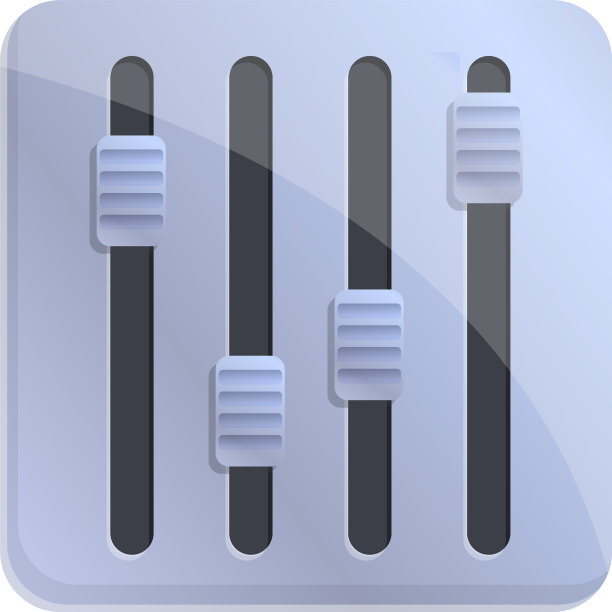 视频编辑声音混音器图标卡通风格图片下载