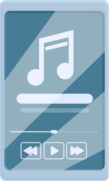 播放列表手机图标卡通风格图片下载