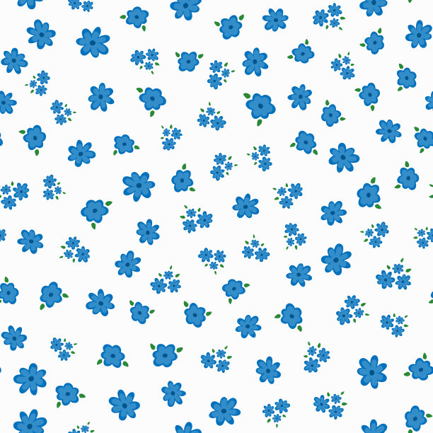 花朵无缝图案重复可爱的花朵图片下载