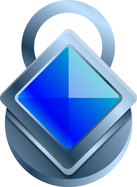 银色宝石护身符图标卡通风格图片下载