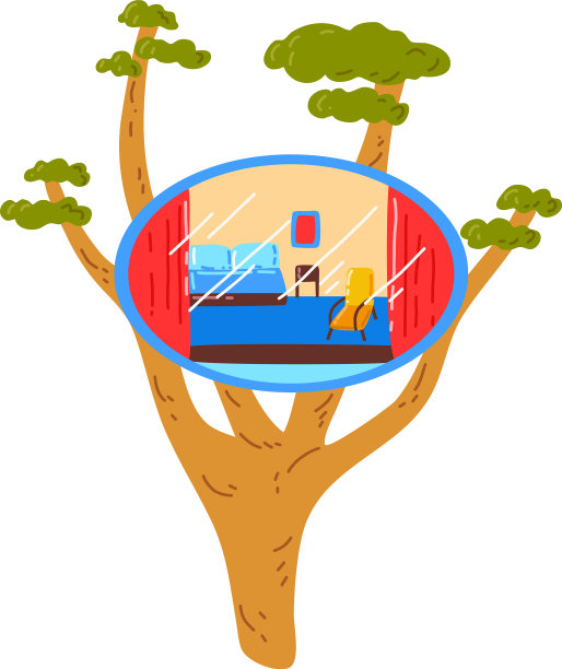 树上的小海滩房子是放松的天堂图片下载