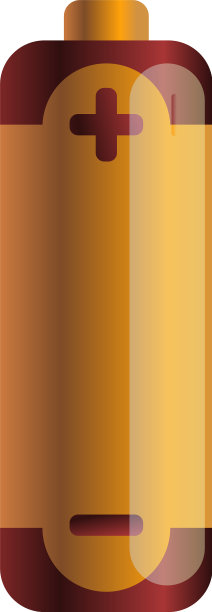 金色电池图标卡通风格图片下载