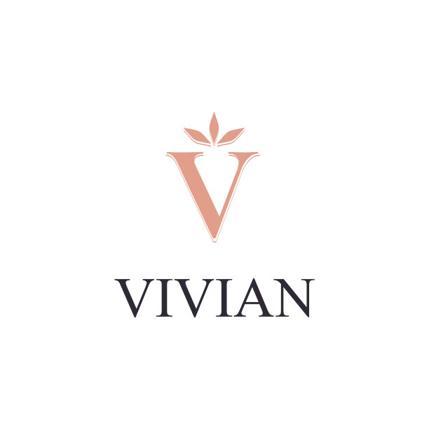 字母V符号模板。字母组合，精致的花卉设计。个人的象征。矢量设计。图片下载