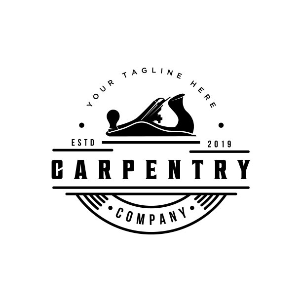 复古标志的木工标志图片下载