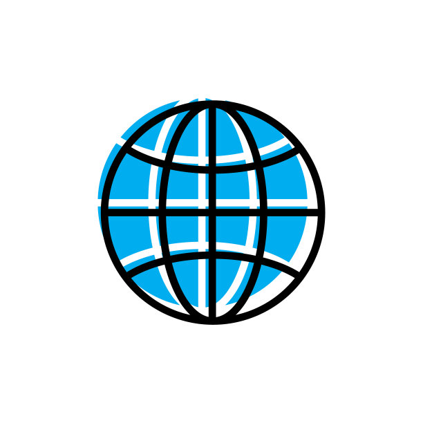 地球平面图标设计模板图片下载