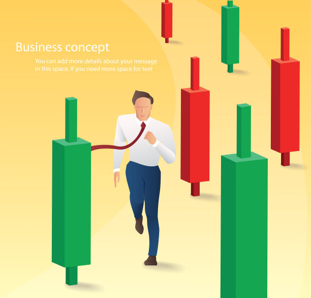 商人运行烛台图表图片下载