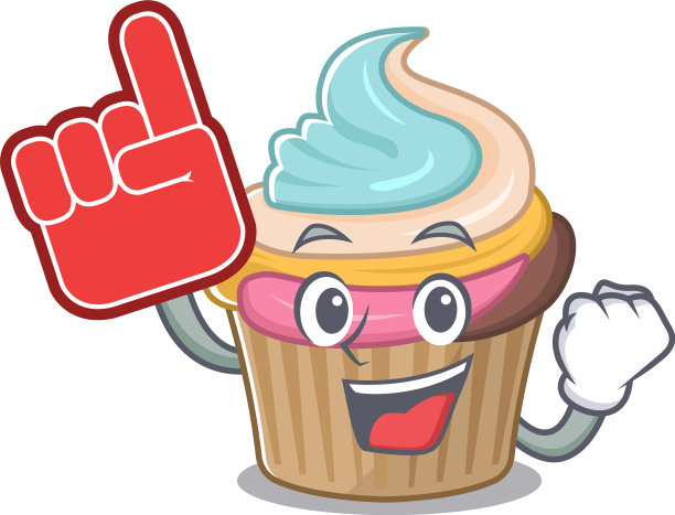 图片彩虹纸杯蛋糕吉祥物卡通图片下载