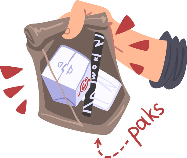 在食品快递背包盒中包装食品的人图片下载