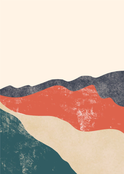 抽象的山景日式风格图片下载