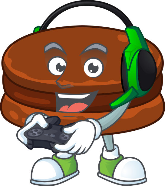 一个可爱的巧克力alfajor在水手和帽子图片下载