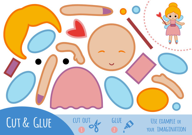 教育纸游戏为儿童仙女女孩图片下载