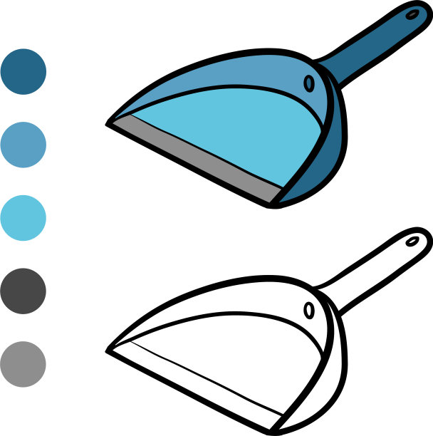 彩色书簸箕图片下载