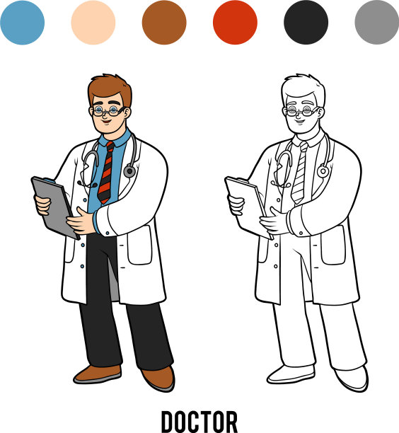 彩色书医生图片下载