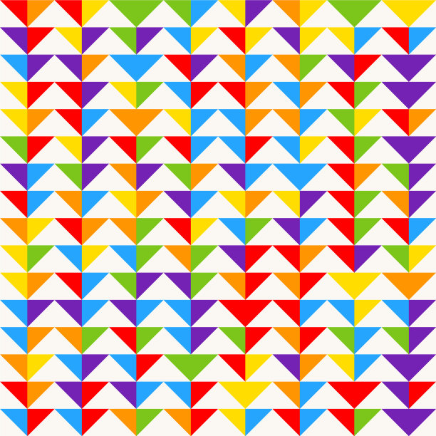 彩虹马赛克瓷砖抽象几何图片下载