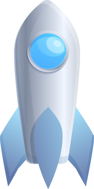 太空火箭图标卡通风格图片下载