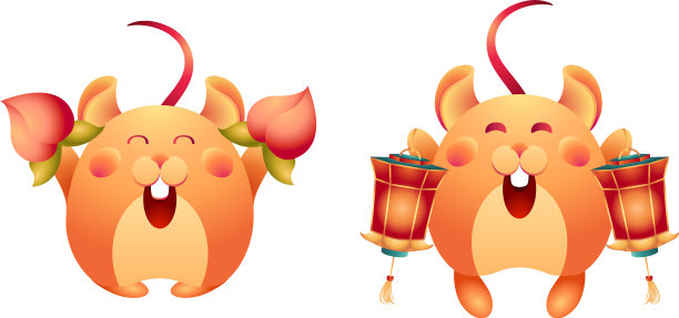 设金鼠象征2020年中国新年图片下载