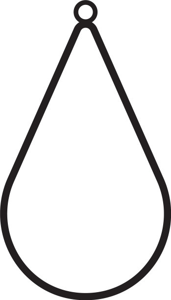 泪滴耳环图标设计模板隔离图片下载