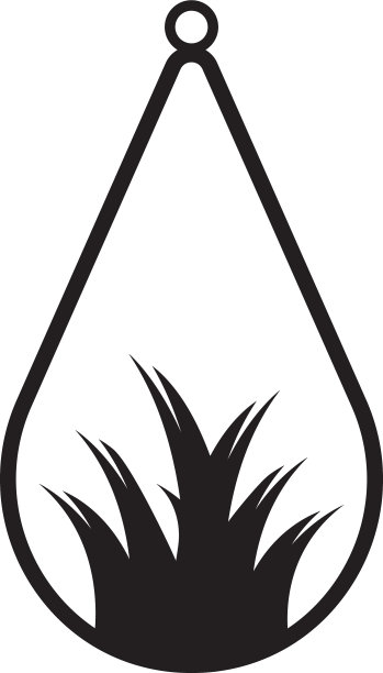 泪滴耳环图标设计模板隔离图片下载