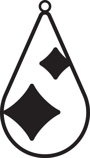 泪滴耳环图标设计模板隔离图片下载