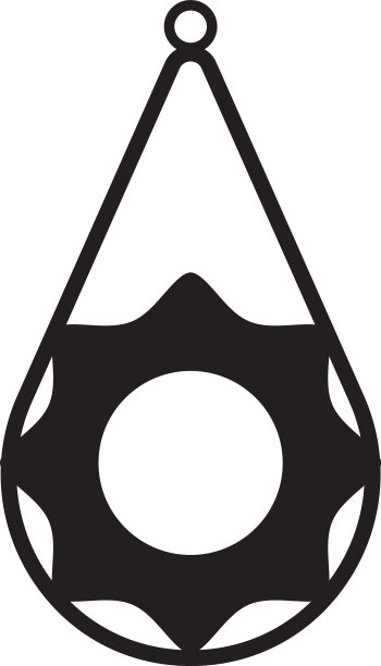 泪滴耳环图标设计模板隔离图片下载