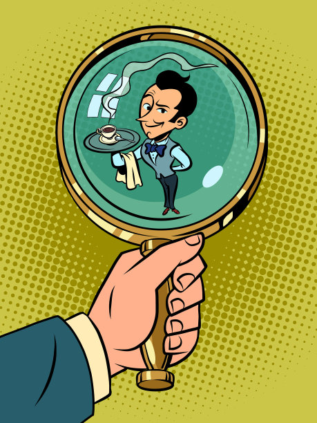 服务生用一杯咖啡或茶做小生意图片下载