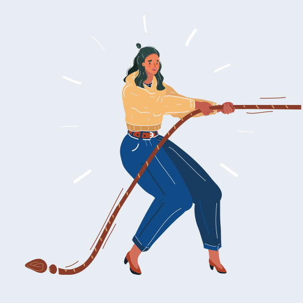 拔河比赛中的女商人图片下载