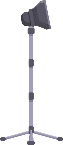 聚光灯三脚架图标卡通风格图片下载
