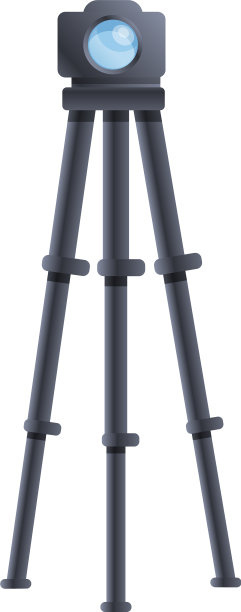 碳相机三脚架图标卡通风格图片下载