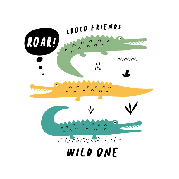 手绘鳄鱼图片下载