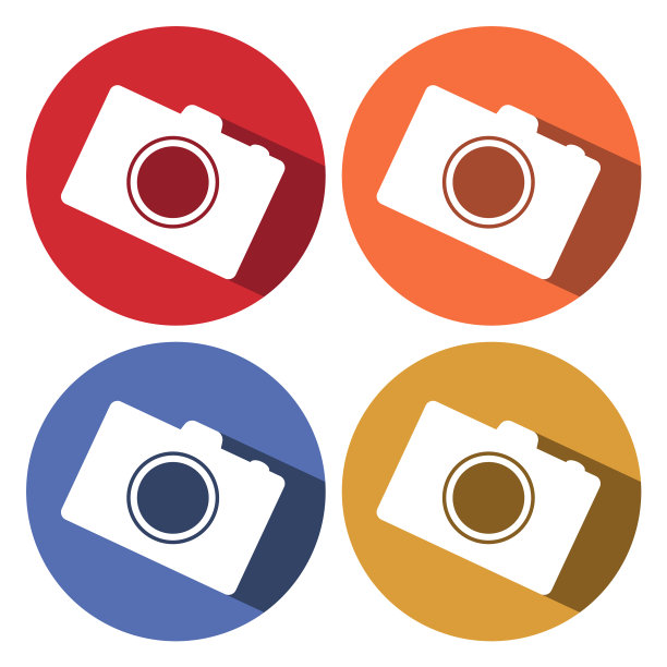 平面图标为网络和移动应用摄像头图片下载