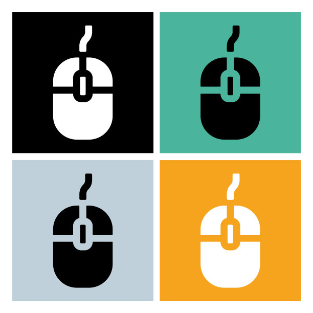 电脑鼠标图标符号集图片下载