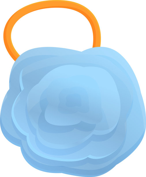 身体浴巾图标卡通风格图片下载