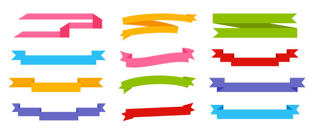 彩色缎带平设横幅胶带销售图片下载