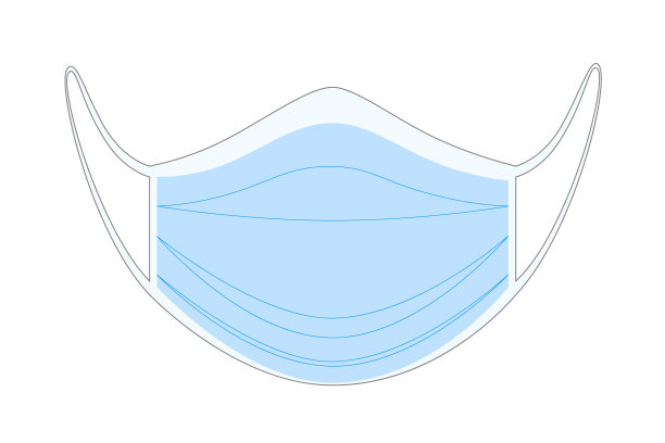 蓝色医用外科口罩病毒防护图片下载